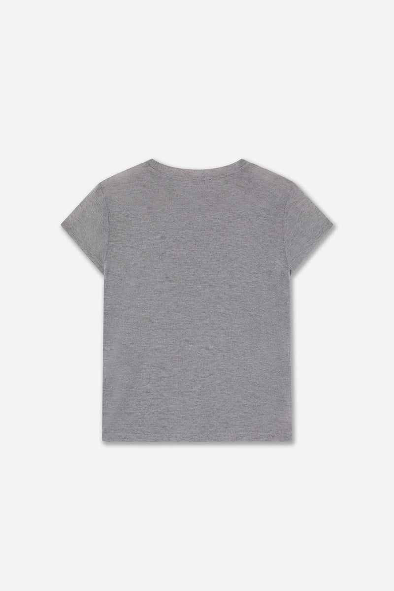 T-Shirt En Cachemire Gris
