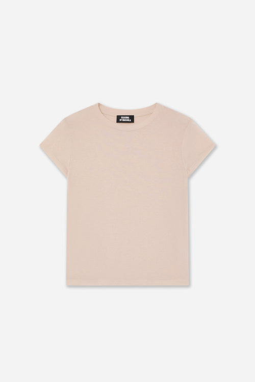 T-Shirt En Cachemire Beige