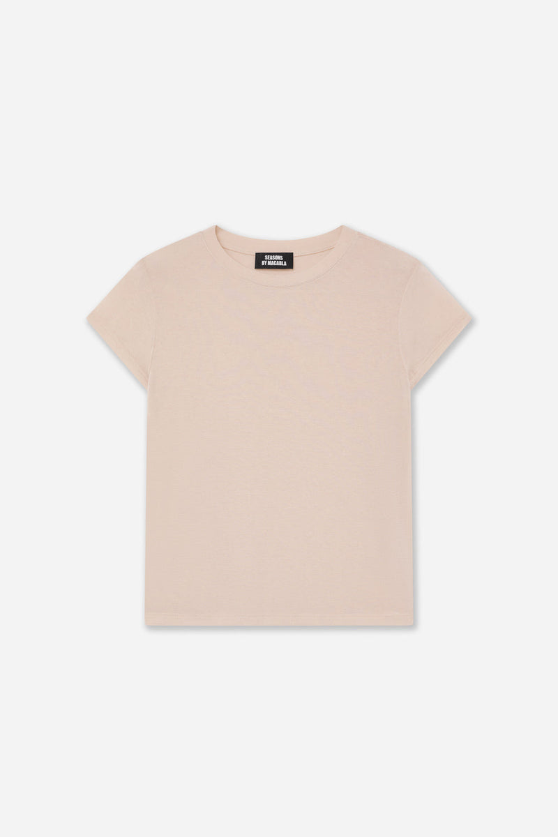 T-Shirt En Cachemire Beige