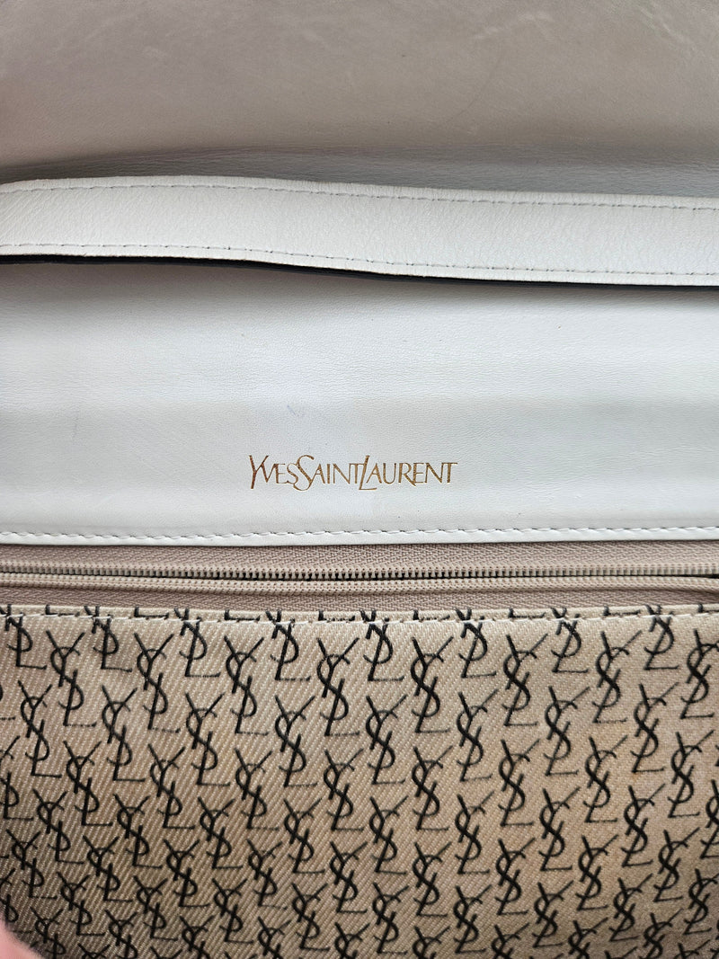 Sac Yves Saint Laurent Vintage Crossbody Blanc
