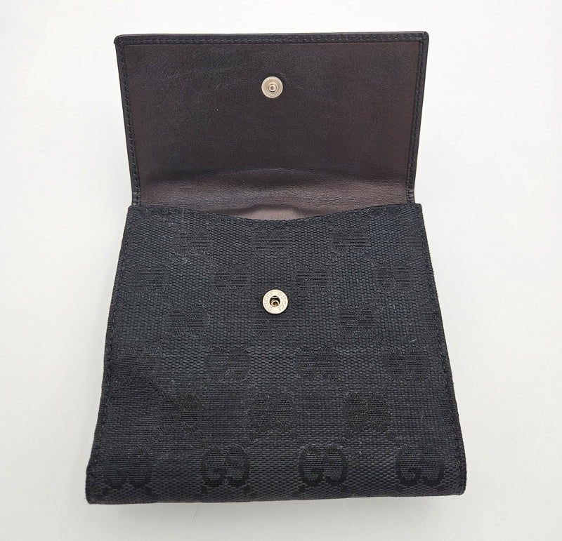 Cartera Gucci Vintage Con Cierre Jackie De Lona Gg Negra