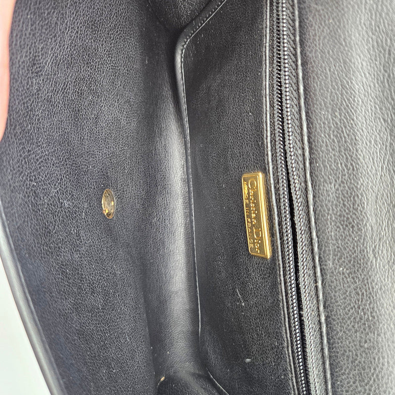 Dior Crossbody Leather Black Vintage