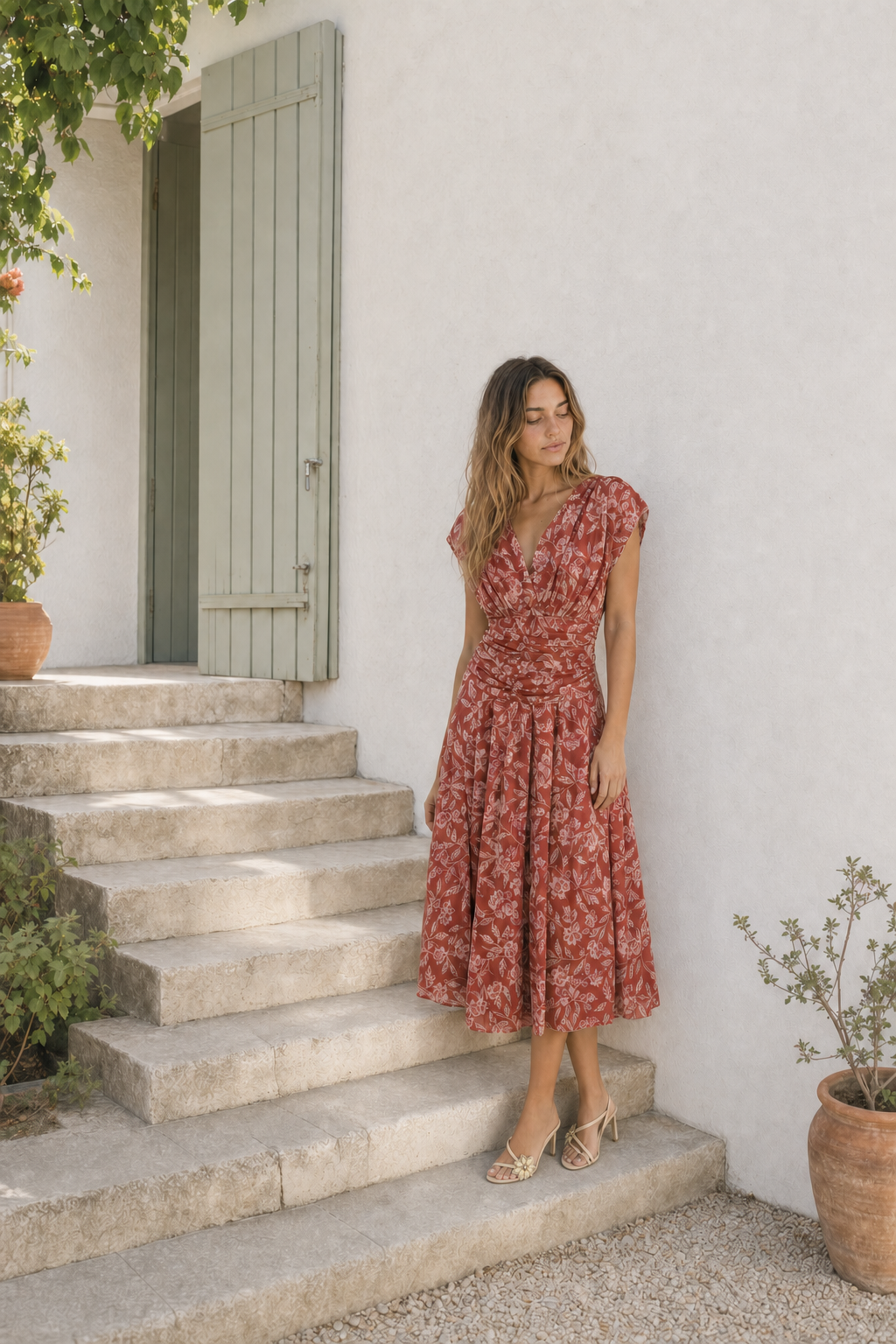 Vestido Thaïs - Burdeos