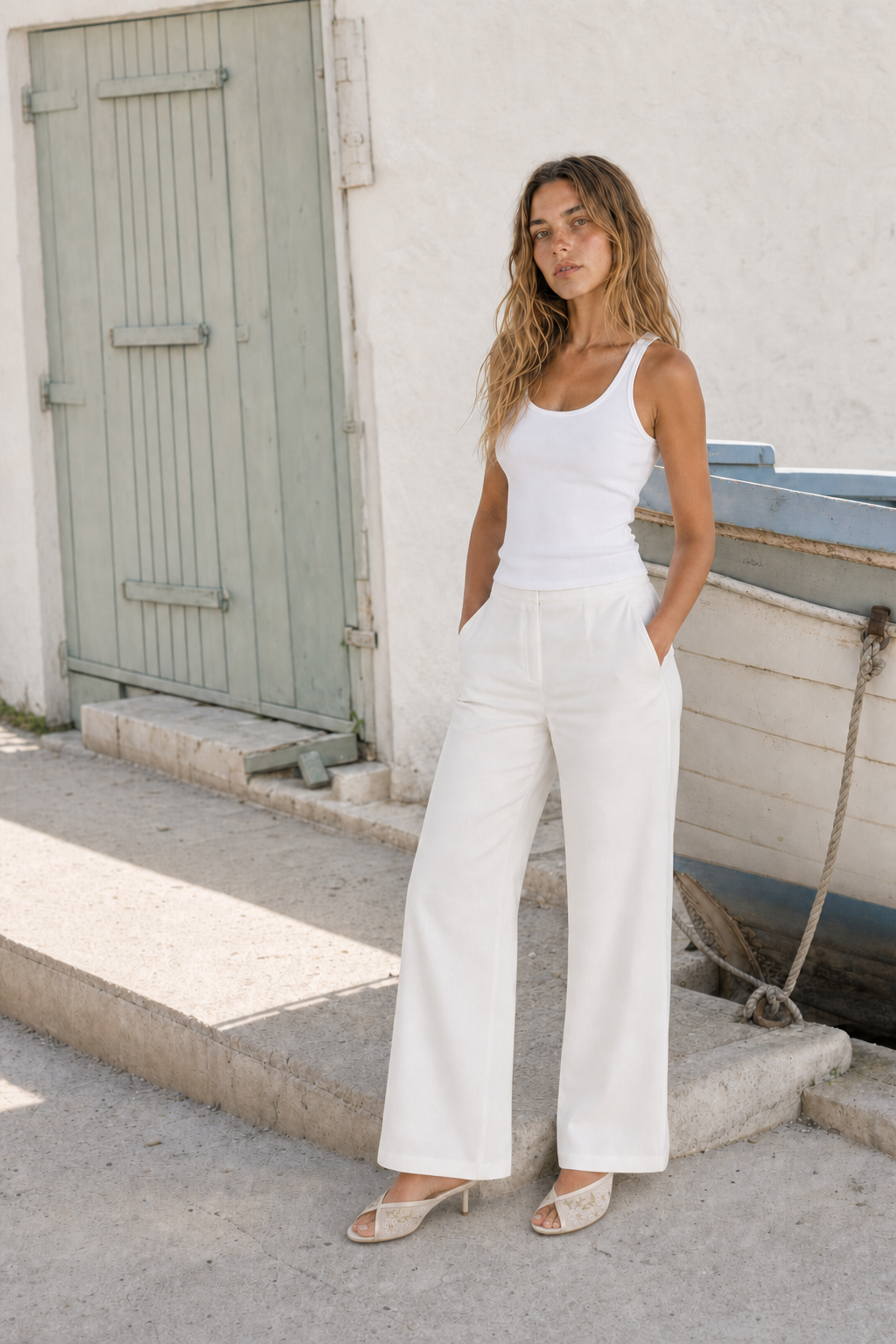Pantalon Oia - Blanc