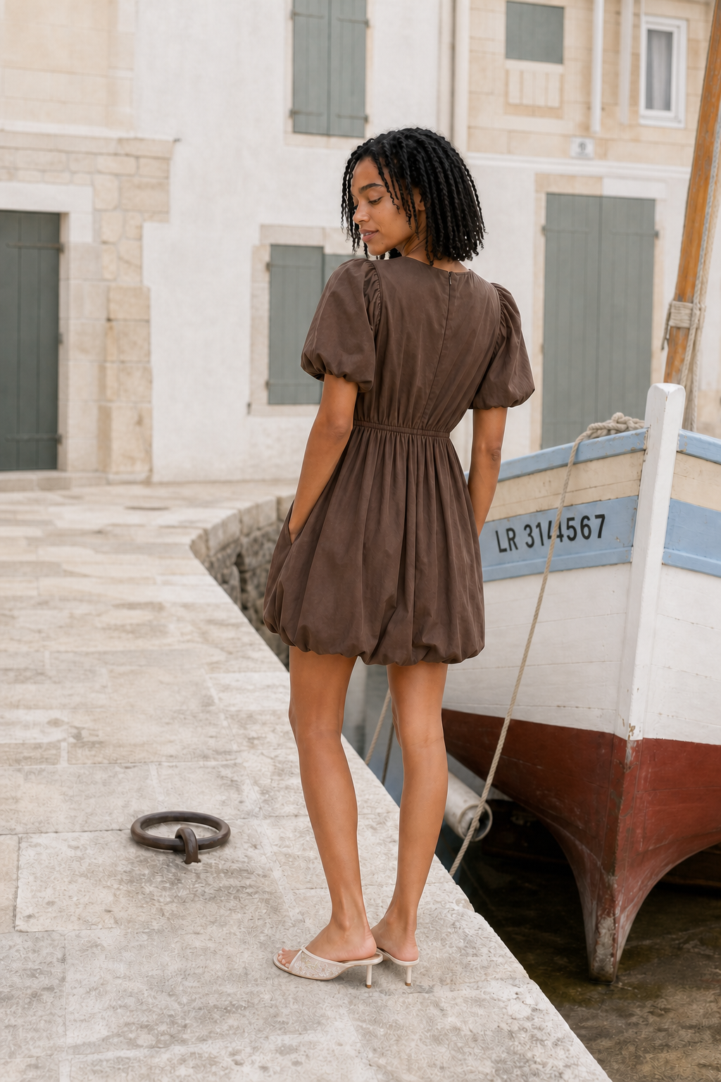 Vestido Pénélope - Marrón oscuro