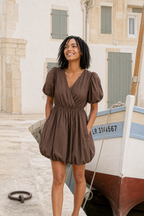 Vestido Pénélope - Marrón oscuro