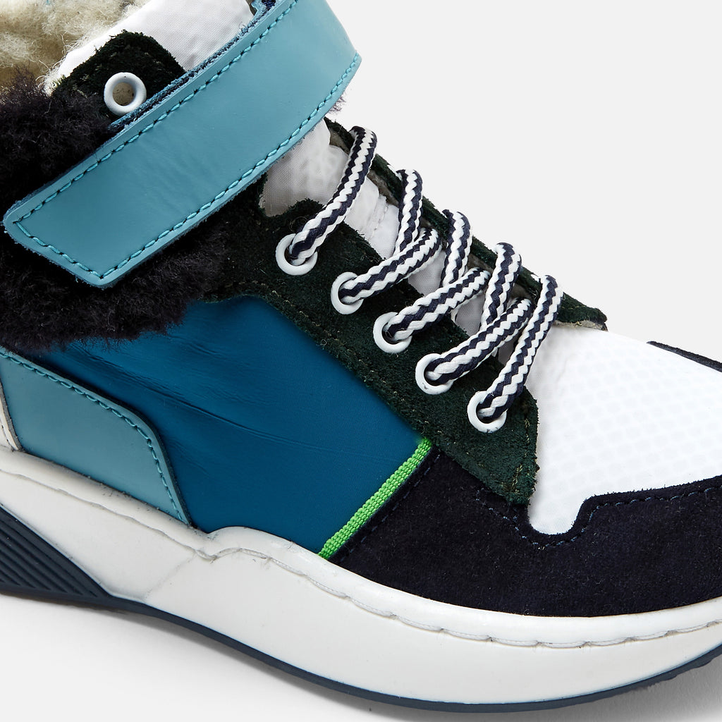 Tennis - Bleu/Vert - Garçon