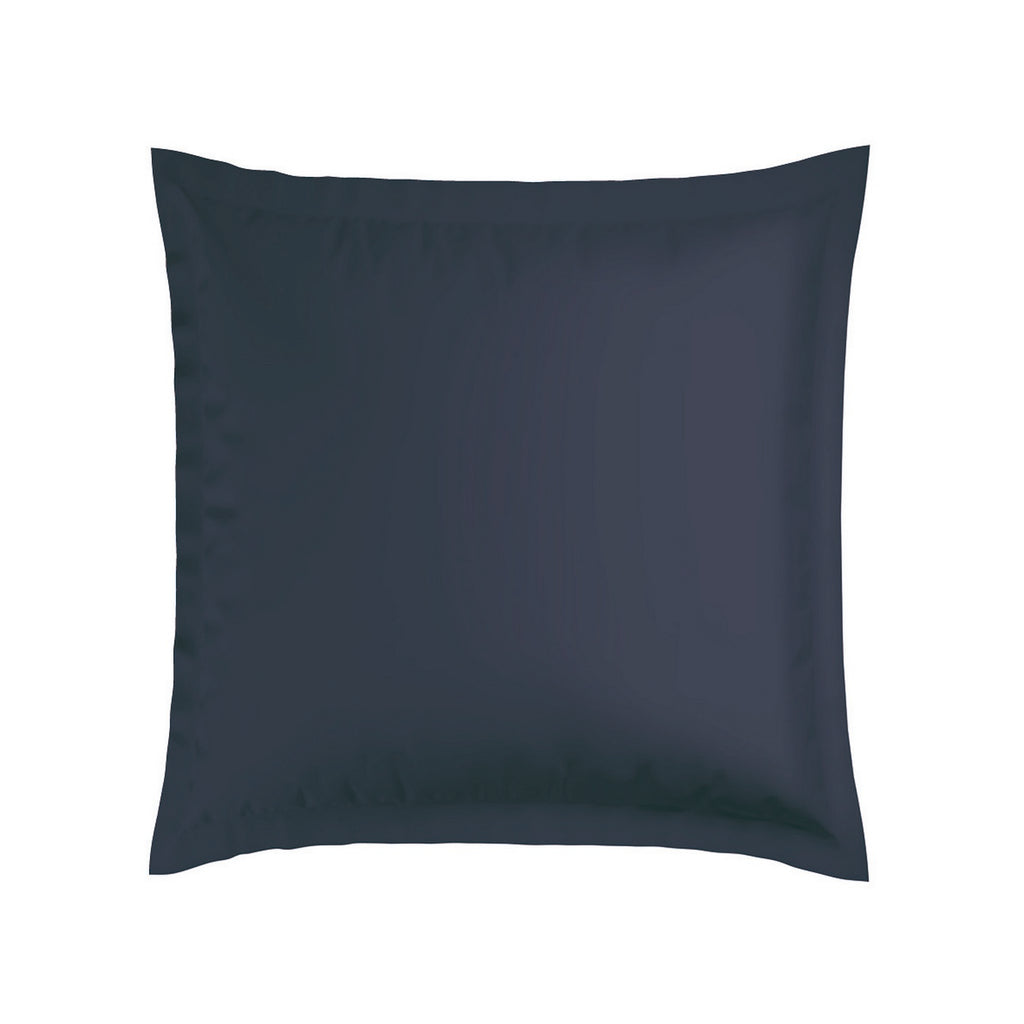 Biarritz - Set De 2 Taies D'Oreiller - Satin De Coton - Blanc / Bleu Fonce