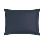 Biarritz - Set De 2 Taies D'Oreiller - Satin De Coton - Blanc / Bleu Fonce
