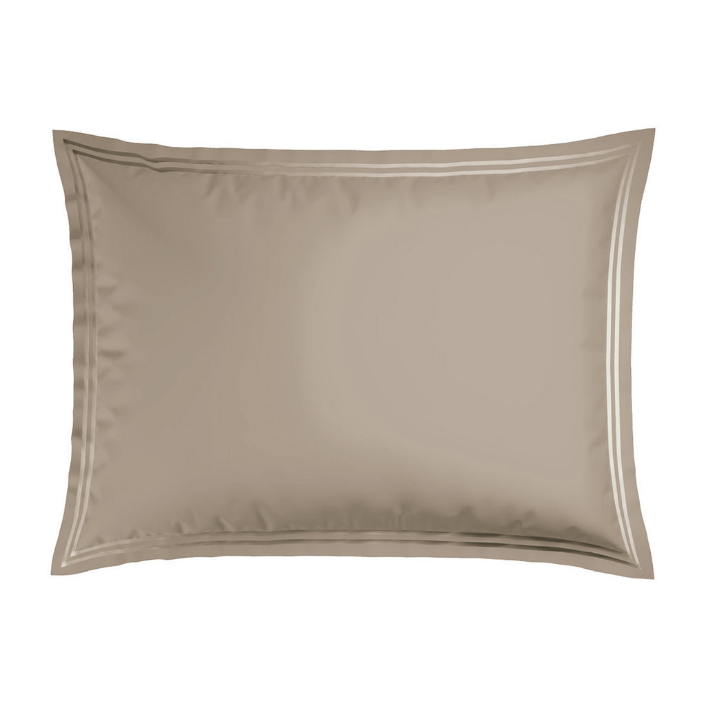 Biarritz - Set De 2 Taies D'Oreiller - Satin De Coton - Taupe / Taupe