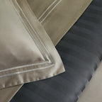 Biarritz - Set De 2 Taies D'Oreiller - Satin De Coton - Taupe / Taupe