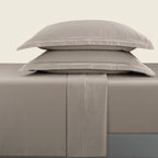 Biarritz - Ensemble De Draps - Satin De Coton - Taupe / Taupe