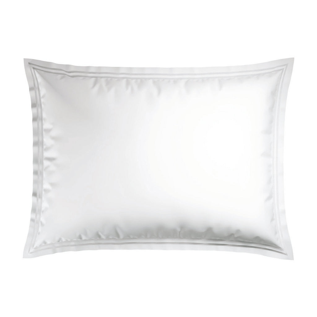 Biarritz - Set De 2 Taies D'Oreiller - Satin De Coton - Blanc / Blanc