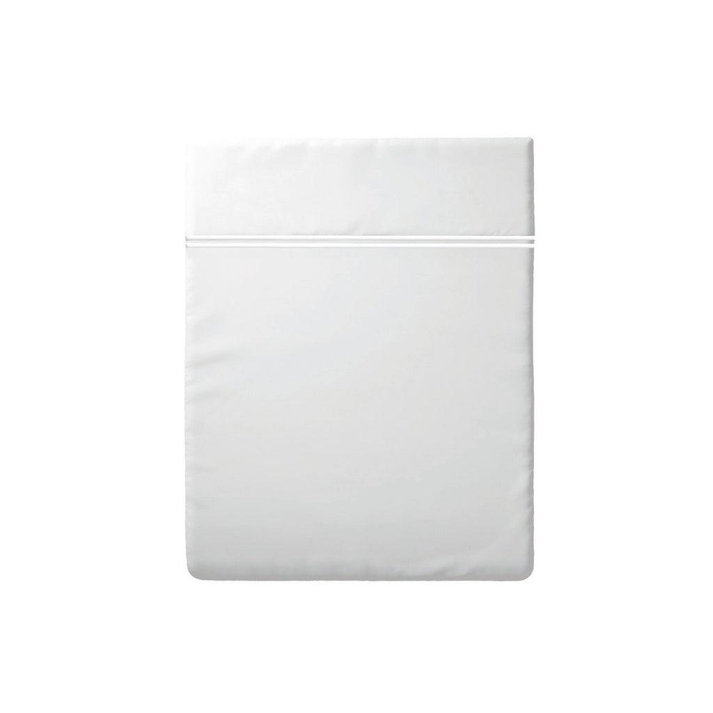 Biarritz - Drap Plat - Satin De Coton - Blanc / Blanc
