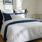 Biarritz - Drap Plat - Satin De Coton - Blanc / Blanc