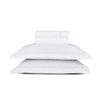 Biarritz - Ensemble De Draps - Satin De Coton - Blanc / Blanc