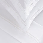 Biarritz - Ensemble De Draps - Satin De Coton - Blanc / Blanc