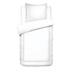 Biarritz - Housse De Couette + 1 Ou 2 Taie(S) D'Oreiller - Satin De Coton - Taupe / Blanc