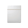Biarritz - Drap Plat - Satin De Coton - Taupe / Blanc