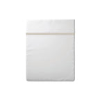 Biarritz - Drap Plat - Satin De Coton - Taupe / Blanc
