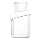 Biarritz - Housse De Couette + 1 Ou 2 Taie(S) D'Oreiller - Satin De Coton - Grey / Blanc