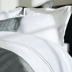 Biarritz - Drap Plat - Satin De Coton - Grey / Blanc