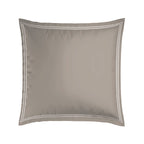 Biarritz - Set De 2 Taies D'Oreiller - Satin De Coton - Blanc / Taupe