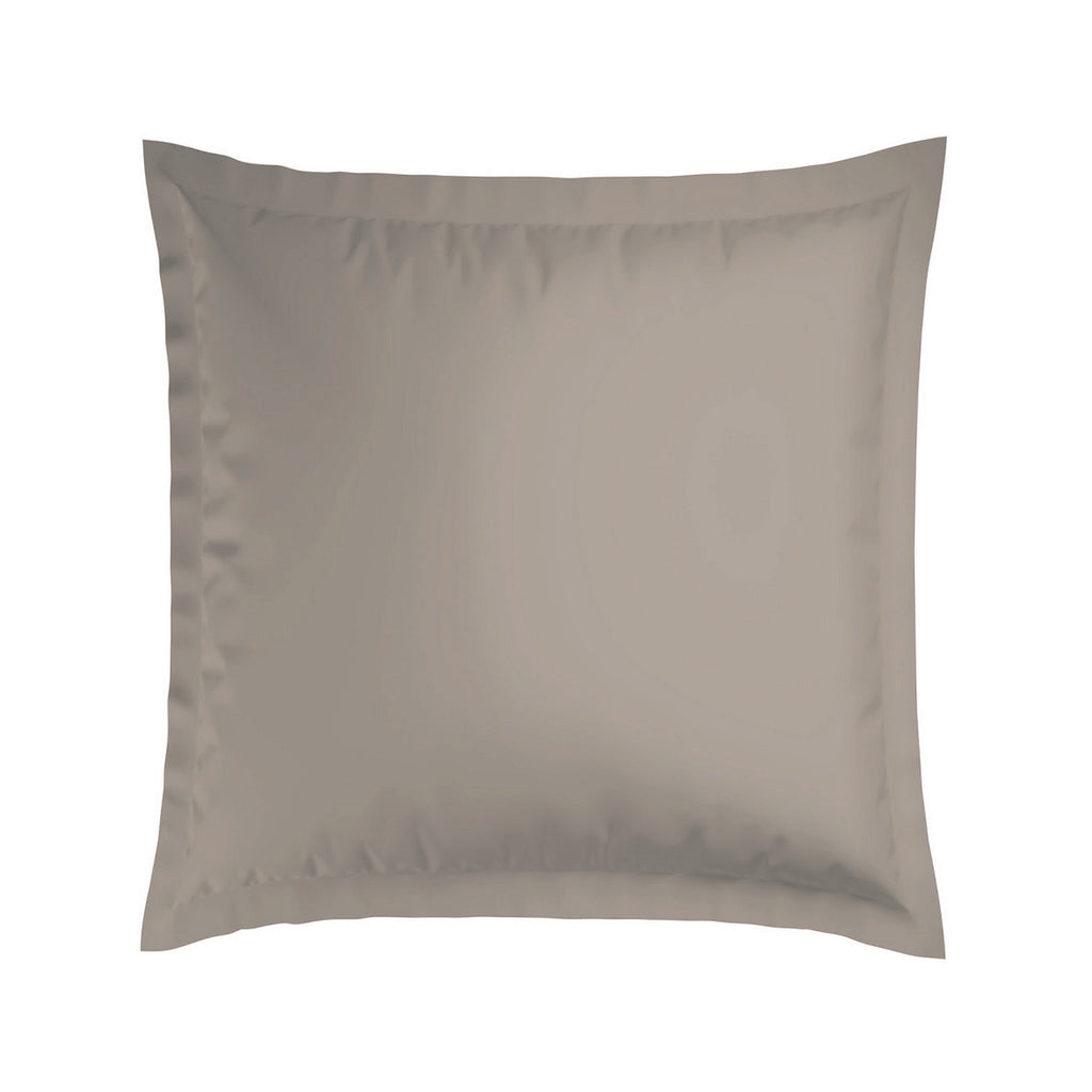 Biarritz - Set De 2 Taies D'Oreiller - Satin De Coton - Blanc / Taupe