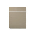 Biarritz - Drap Plat - Satin De Coton - Blanc / Taupe