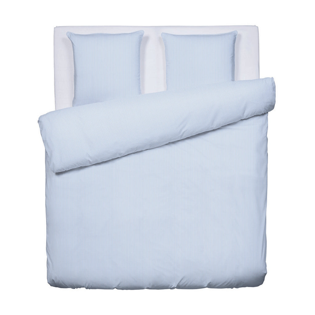 Grenoble - Housse De Couette + 1 Ou 2 Taie(S) D'Oreiller Coton Percale - Bleu Clair