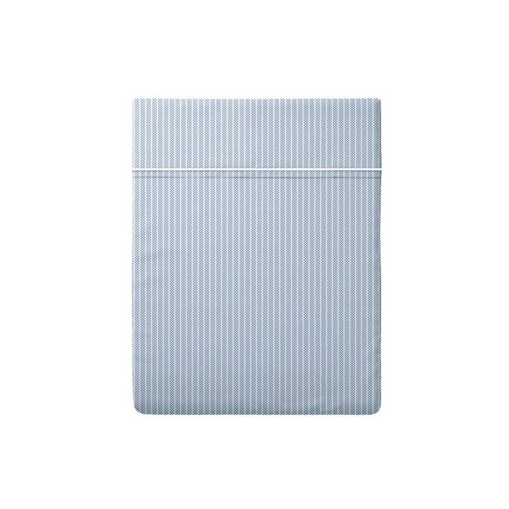 Grenoble - Drap Plat Coton Percale - Bleu Clair
