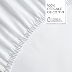 Grenoble - Ensemble De Draps Coton Percale - Bleu Clair