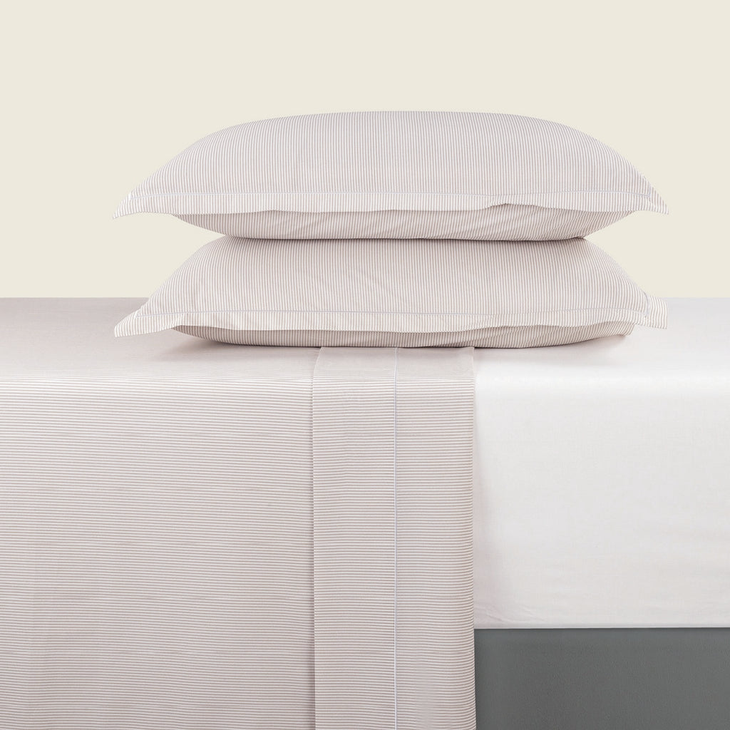 Grenoble - Ensemble De Draps Coton Percale - Taupe