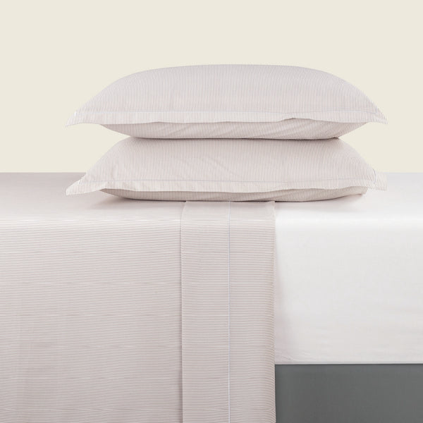 Grenoble - Ensemble De Draps Coton Percale - Taupe