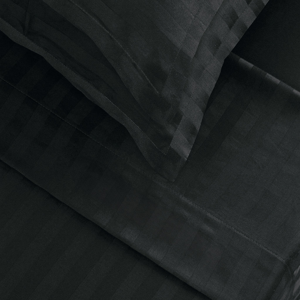 Jacquard - Drap Plat - Satin De Coton Dobby Stripe - Gris 03