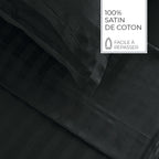 Jacquard - Drap Plat - Satin De Coton Dobby Stripe - Gris 03