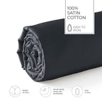 Jacquard - Drap-Housse - Satin De Coton - Gris 03