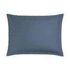 Jacquard - Set De 2 Taies D'Oreiller - Satin De Coton Rayure Tissé Dobby - Bleu 06