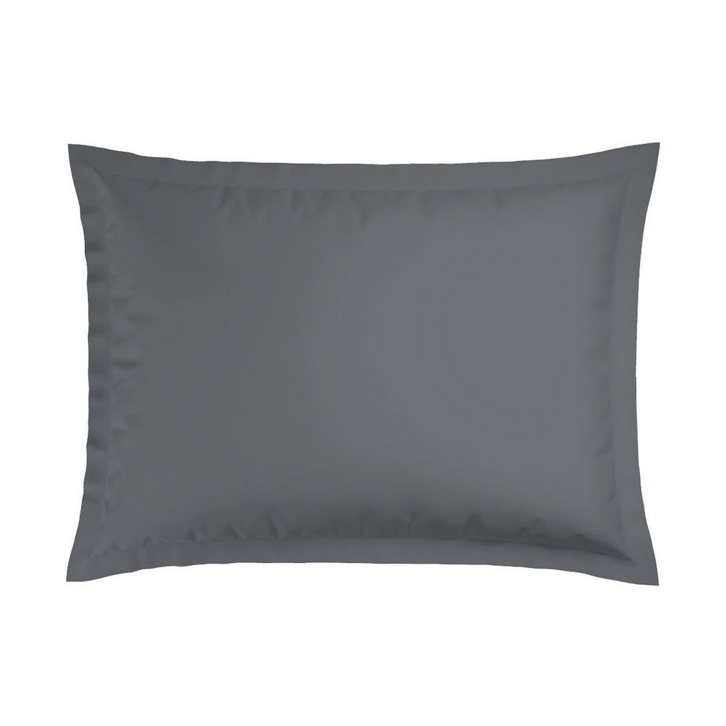 Jacquard - Set De 2 Taies D'Oreiller - Satin De Coton Rayure Tissé Dobby - Gris 02