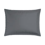 Jacquard - Set De 2 Taies D'Oreiller - Satin De Coton Rayure Tissé Dobby - Gris 02