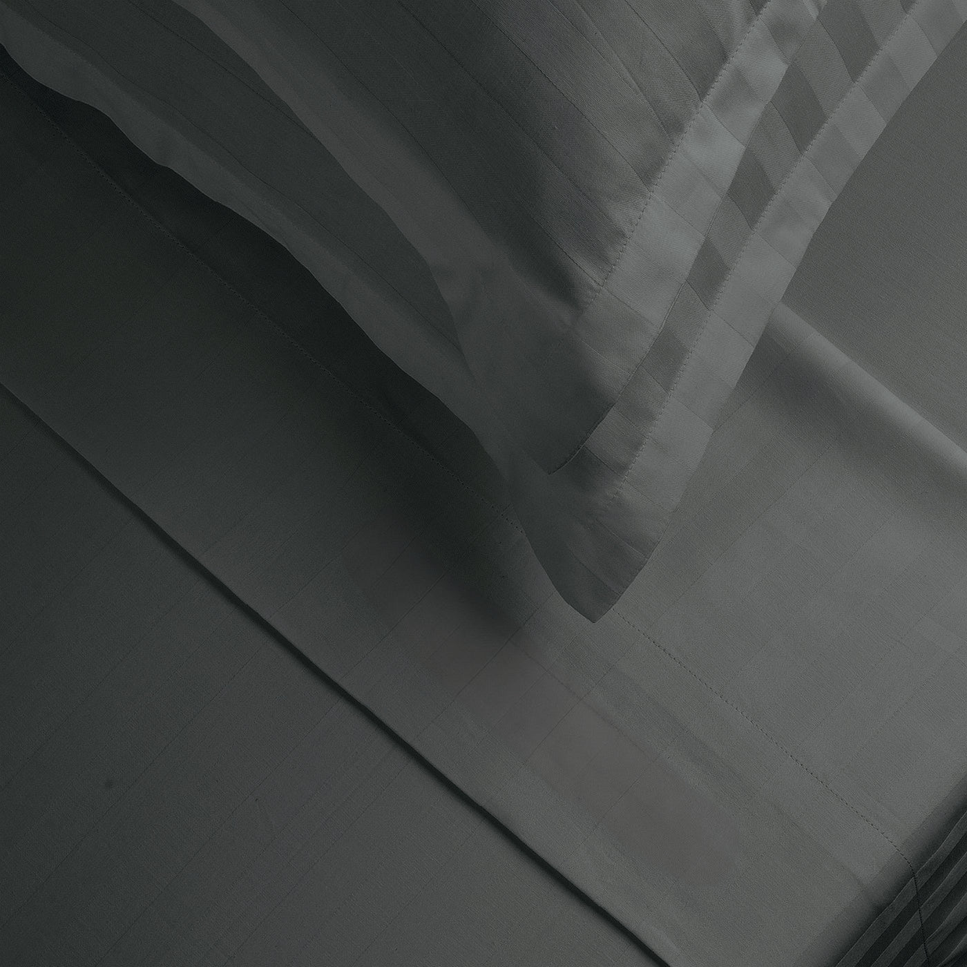 Jacquard - Drap Plat - Satin De Coton Dobby Stripe - Gris 02
