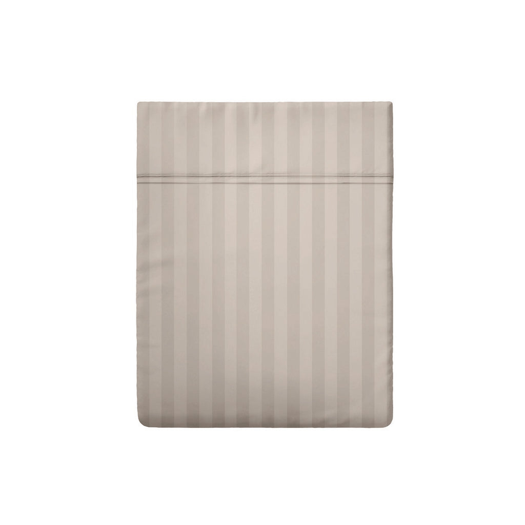 Jacquard - Drap Plat - Satin De Coton Dobby Stripe - Taupe 01