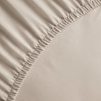 Uni - Drap-Housse - Satin De Coton - Taupe 01