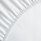 Uni - Drap-Housse - Satin De Coton - Blanc 01
