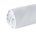Uni - Drap-Housse - Satin De Coton - Blanc 01