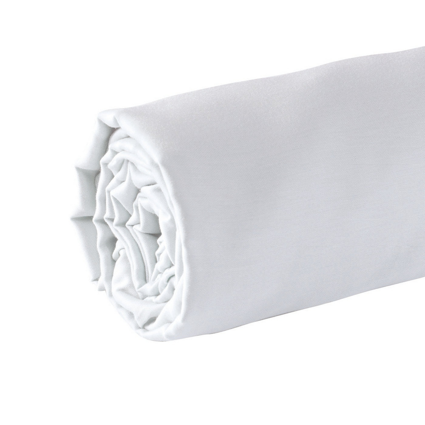 Uni - Drap-Housse - Satin De Coton - Blanc 01