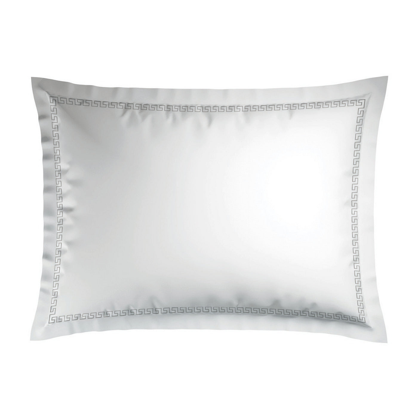 Reine De Nuit - Taie D'Oreiller - Satin De Coton - Grey / Blanc