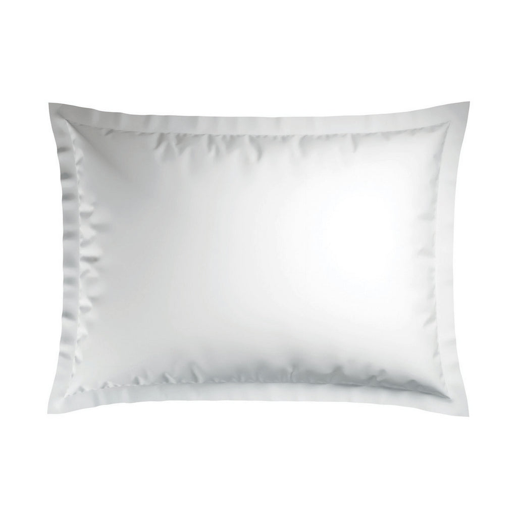 Reine De Nuit - Taie D'Oreiller - Satin De Coton - Grey / Blanc