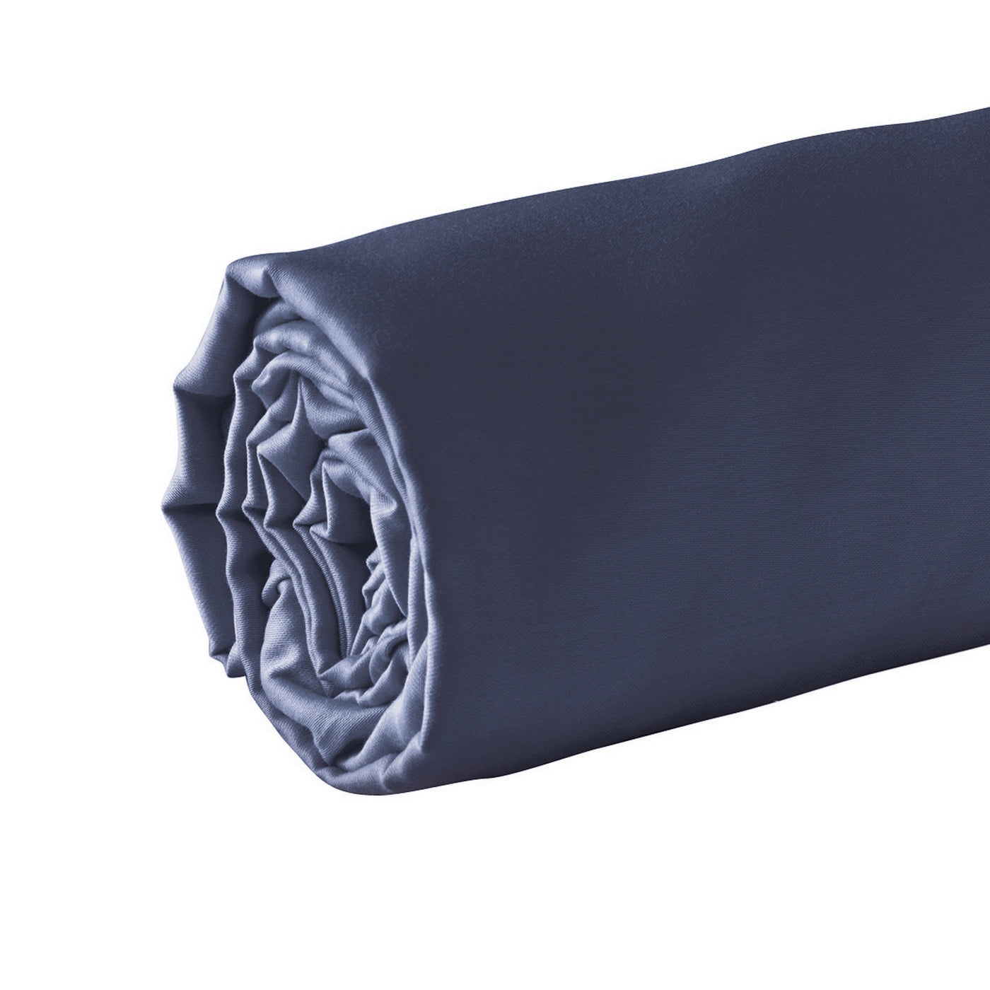 Uni - Drap-Housse - Satin De Coton - Bleu 11