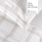 Apolline - Taie D'Oreiller - Satin De Coton - Taupe